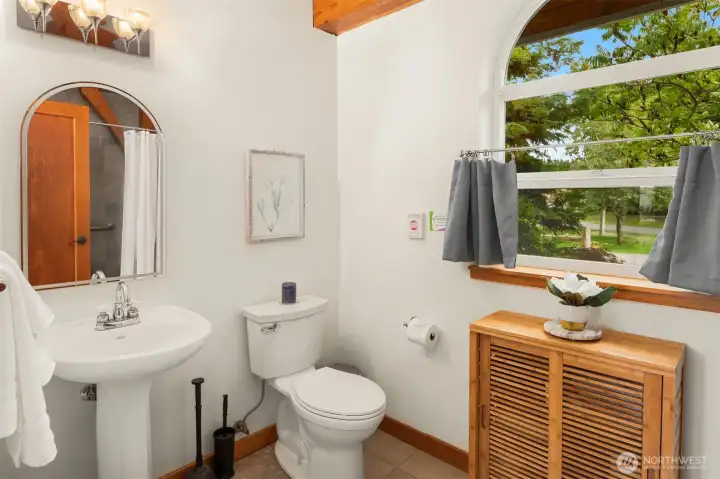 There are three bathrooms. There are three bathrooms.