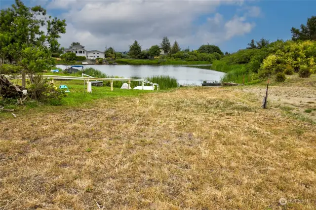 Back yard, dock, canal