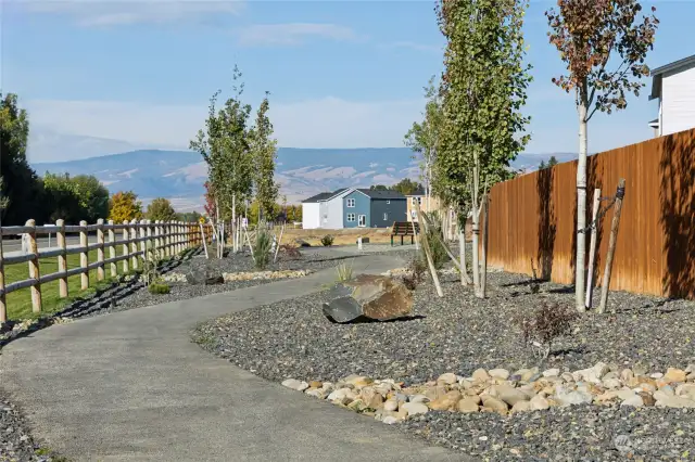 Paved trails around community,