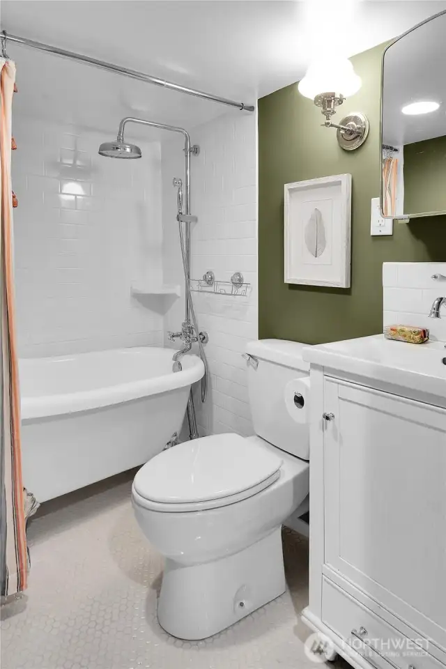 2nd full bath - located in the lower level.