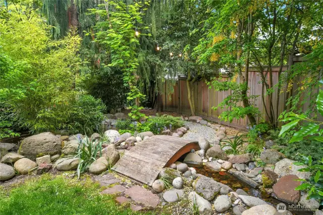 Enjoy the water feature.