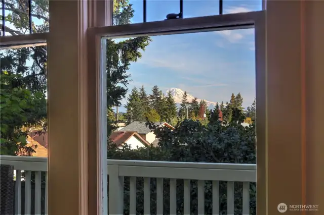 True, unobstructed views of Mt. Rainier out of the living room (on sunny days, of course).