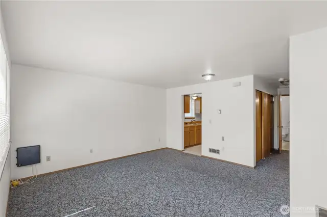 Another view of the living room in Unit B.
