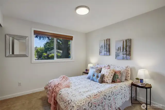 Bedroom 3 of three. Both bedrooms are good sized, while the primary is the largest.