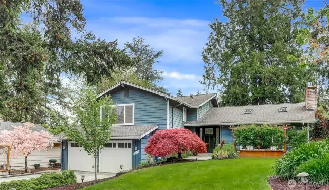 Meticulously maintained landscaping and garden space.