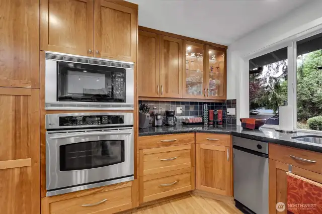 Built in double oven.. top is a convection oven.