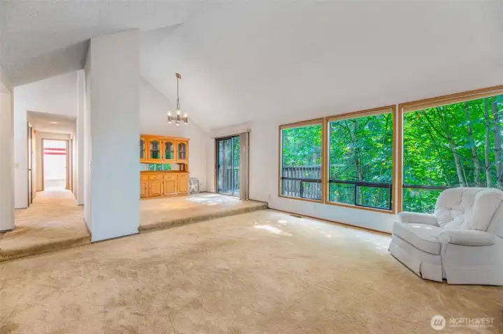 Living room & formal dining room