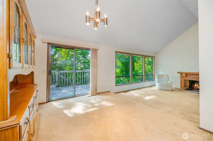 Formal dining space off the living room
