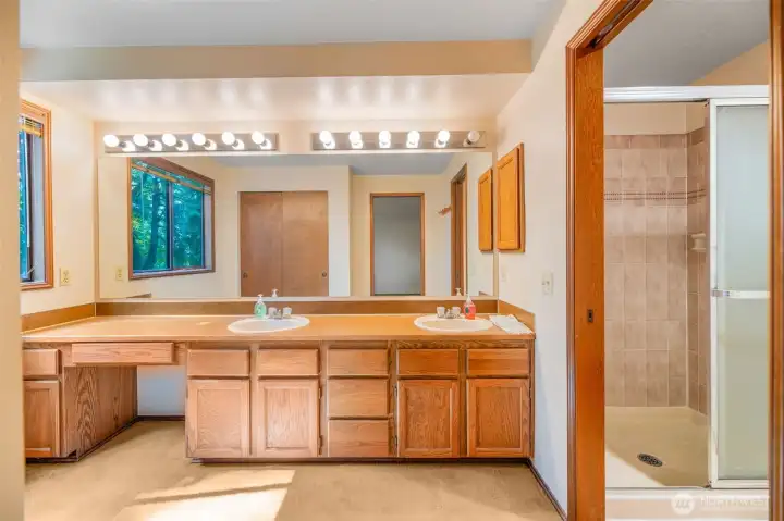 Double vanity in main bath