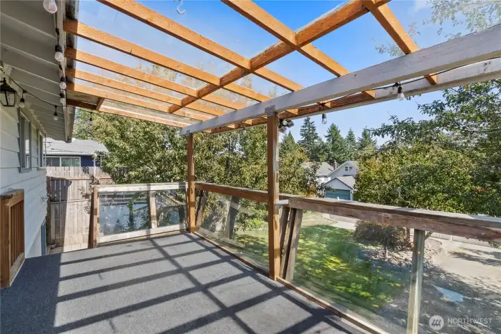 Covered Porch off kitchen.
