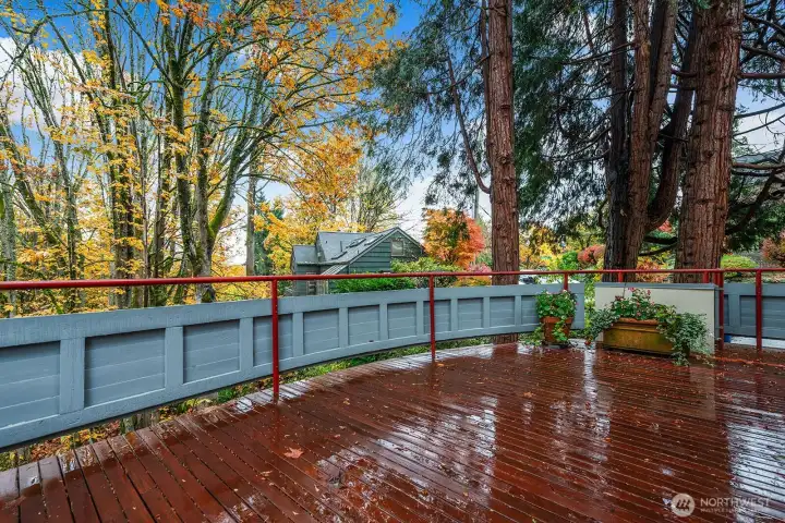Main floor deck off the kitchen/family room.
