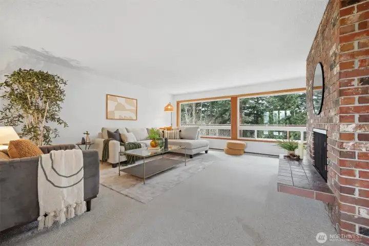 The living room is very spacious and perfect for entertaining.