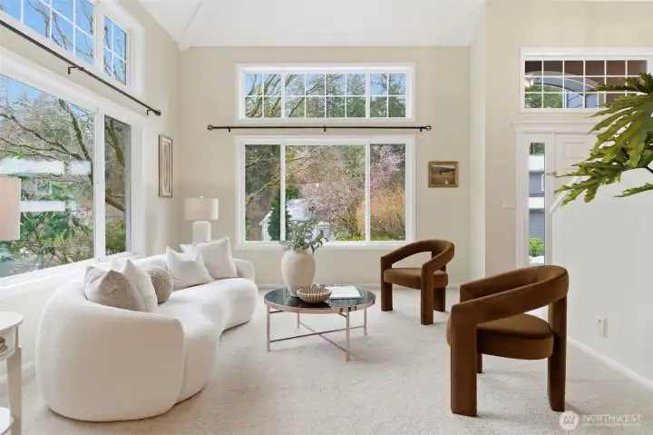 Elevated at the top of a quiet cul de sac.