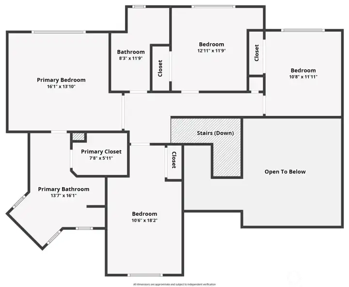 Upstairs floorplan