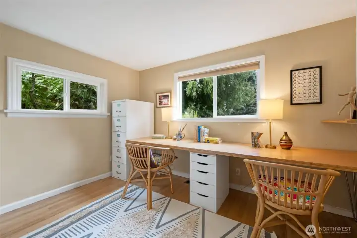 Bedroom #1- used as an office.