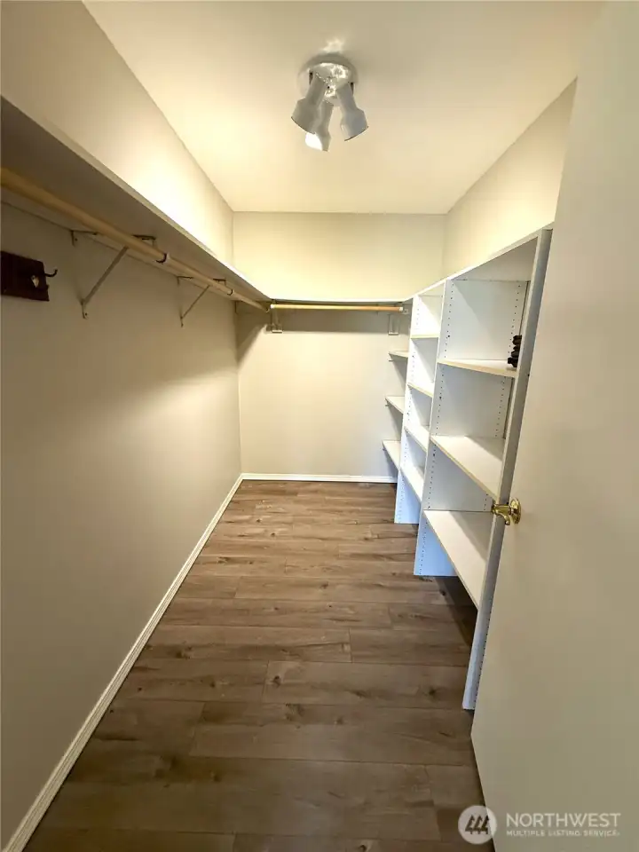 large walk in closet from primary suite