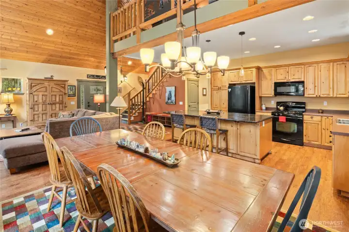 Perfectly positioned within the open floor plan, the dining area connects seamlessly to the kitchen and living spaces.