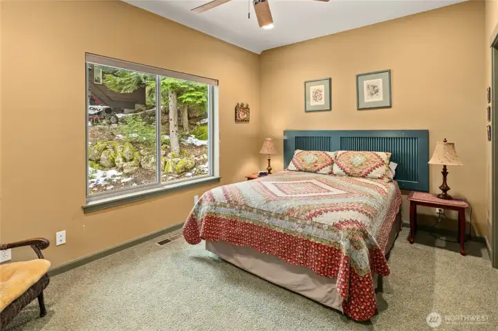 Wake up to serene woodland views and the quiet beauty of the surrounding landscape.