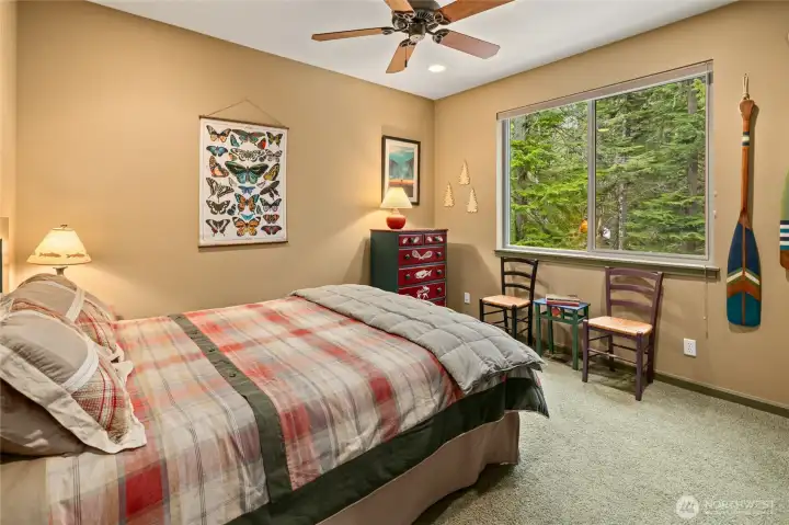 A peaceful retreat with soft natural light and a calming atmosphere—ideal for unwinding after a day outdoors.