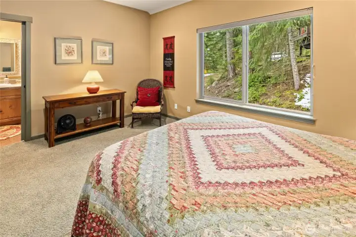 A tranquil space that reflects the relaxed pace and beauty of mountain living.