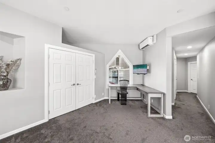 Added little office nook upstairs just outside the laundry room.