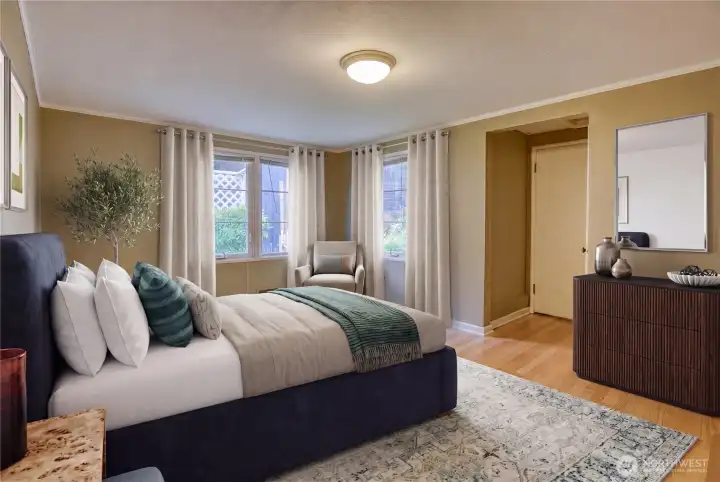 Bedroom #3, virtually staged Bedroom #3, virtually staged