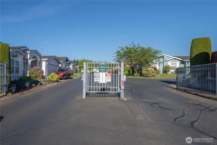Gated, active 55+ community.  Low maintance living, get out and explore! Impeccably maintained community with RV parking on site, clubhouse and community events.