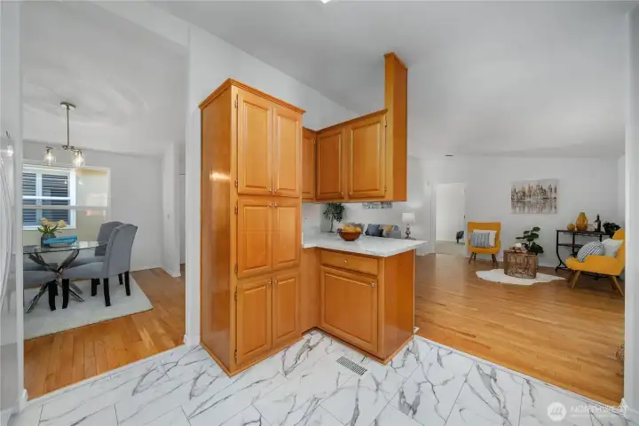 Formal dining off the kitchen