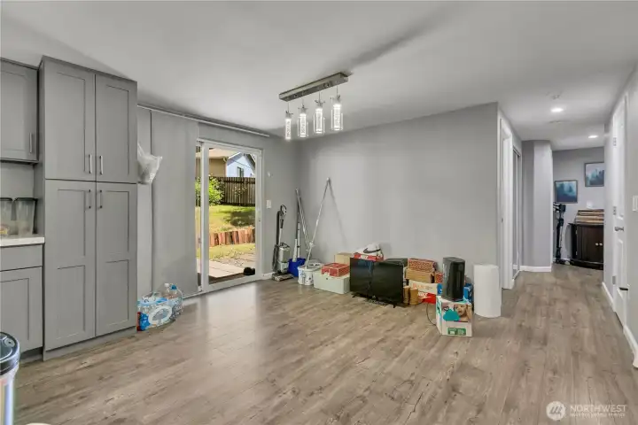 Eating area off of the kitchen
