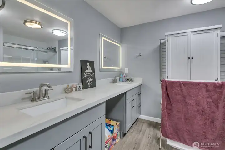 Double sinks and LED Mirrors