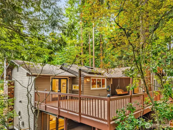 Another view of the massive deck out back.