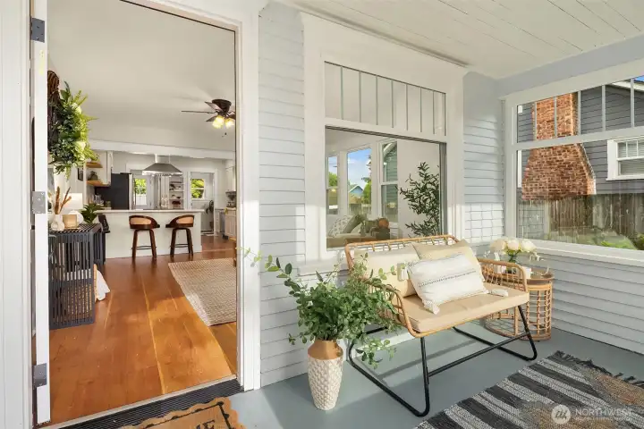 With a year round covered porch perfect for slow mornings or winding at the end of the day