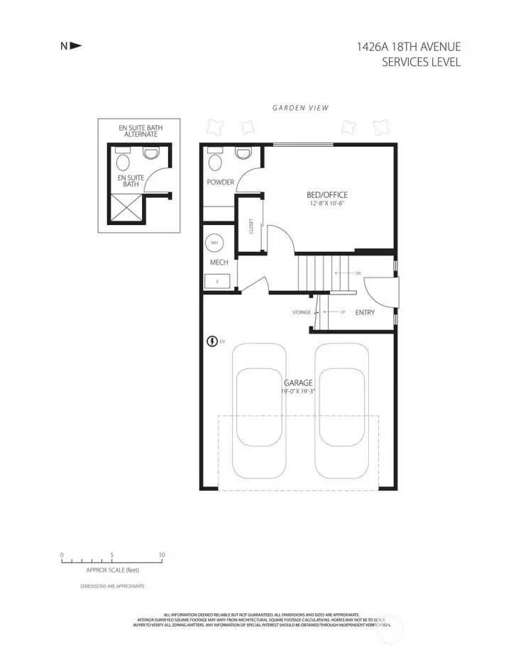 Entry level expands the home’s usefulness with garage access, storage and a large third bedroom/office.