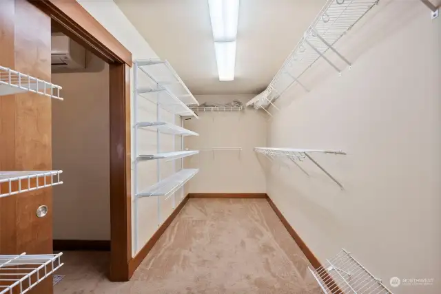 Walk-in closet off the second bedroom.