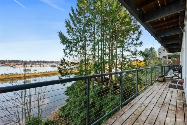 Private deck surrounds the condo.