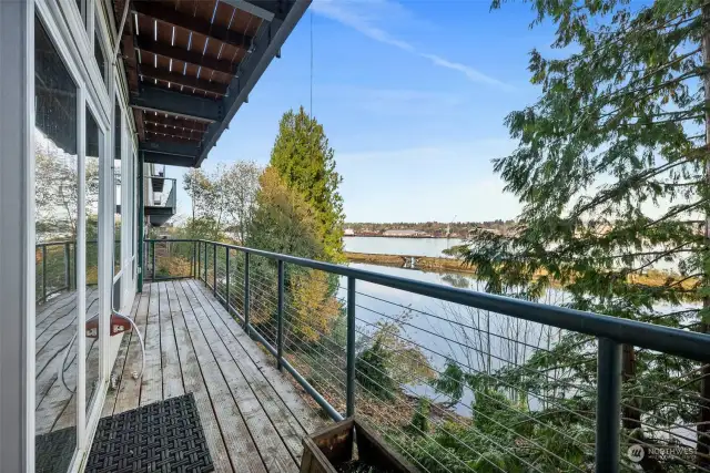 Soak in the views of the Puget sound from the private deck.