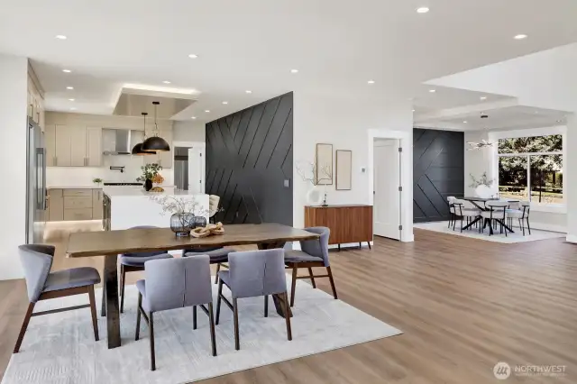 dining area by kitchen