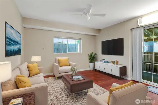 Family Room Downstairs (virtually staged)