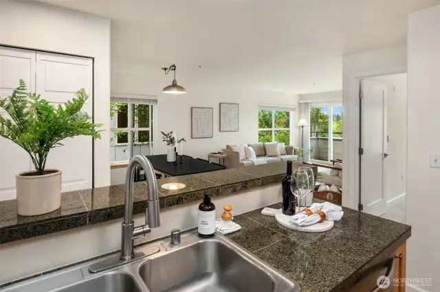 View into living area