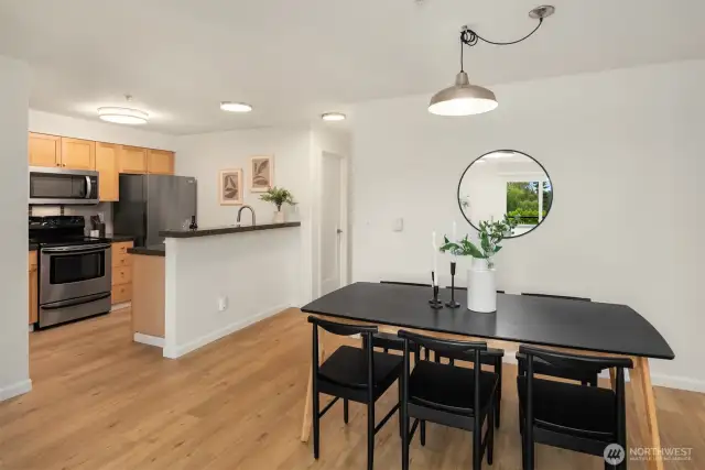 Space for dining table