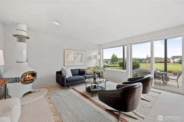 The Family Room also provides access to the back patio and panoramic views...