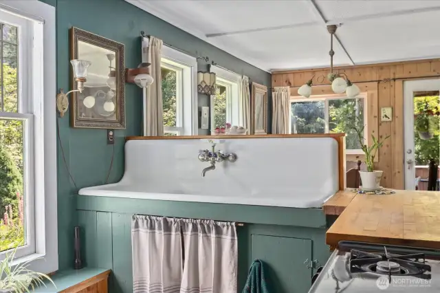 Original sink from an old cabin.