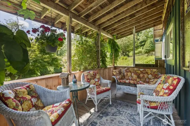 Relaxing outdoor porch.