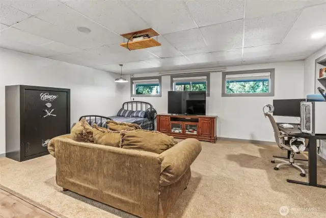 Drop down projector screen (5th bedroom)