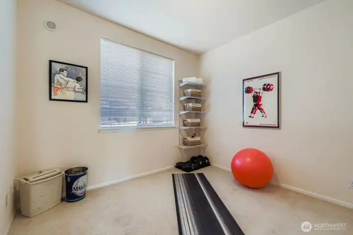 Bedroom #2, den or workout room