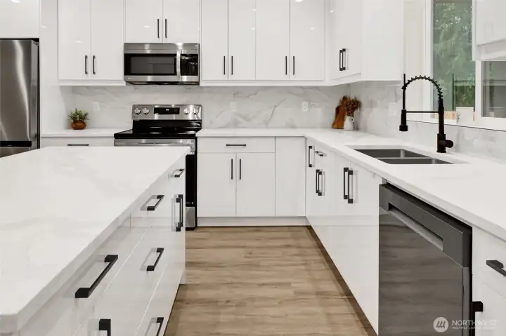 Lots of cabinets and counter space