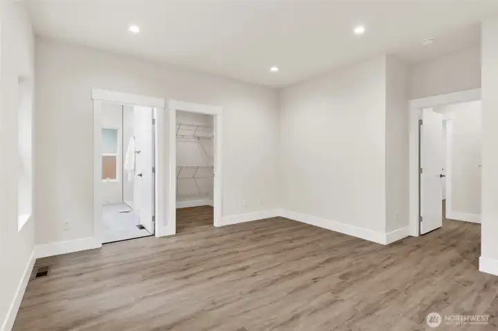 Large walk in closet in primary bedroom