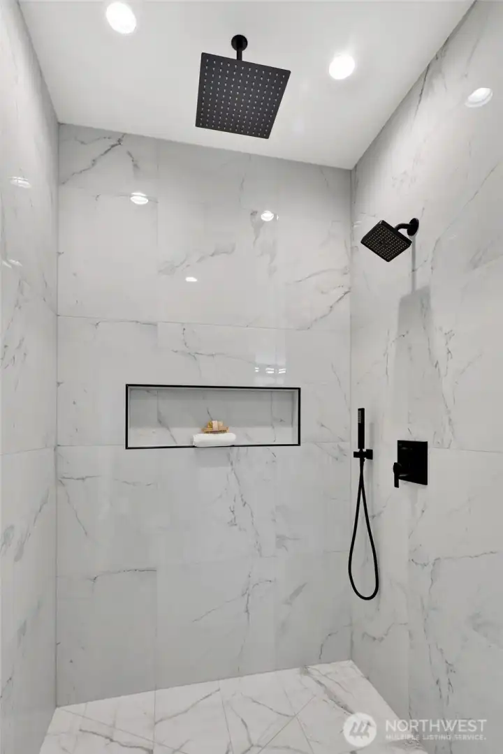 Spa Like Custom Tilled Shower in the Master Bedroom.