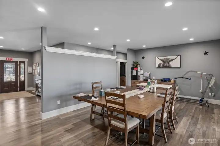 Dinning area hold 2 full size dinning tables