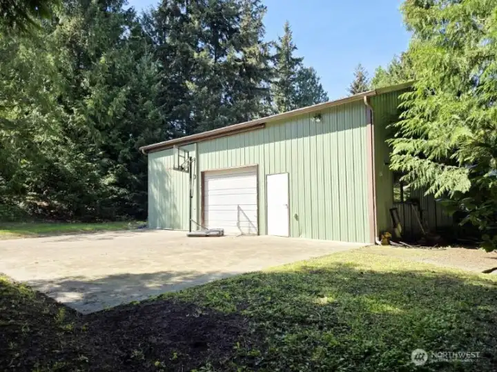 Concrete pad is large enough for a pickleball court.